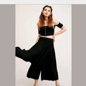 Free People Pants Jumpsuits Beach Sun Salutations Wide Leg Crops Poshmark